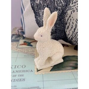 VTG Department 56 Porcelain Spring Bunny Rabbit Figurine Snow Baby 1991 Neutral